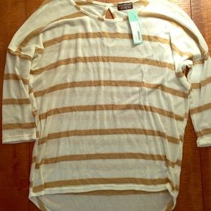 Striped Three Quarter Light Shirt/Sweater